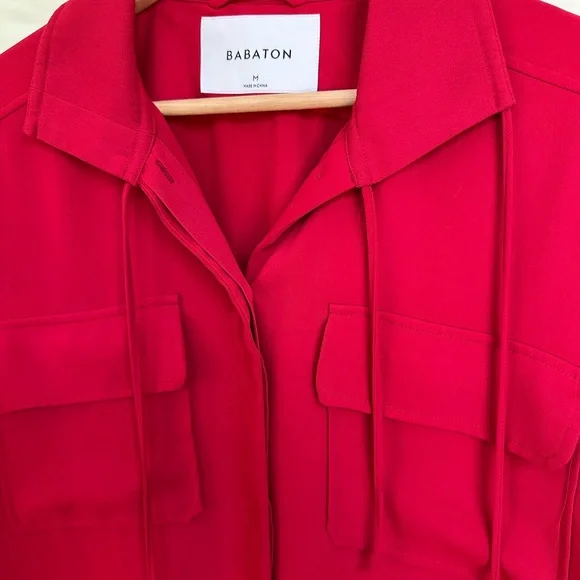 Aritzia Babaton Howitt Red Dress Cargo Jacket - Picture 5 of 7